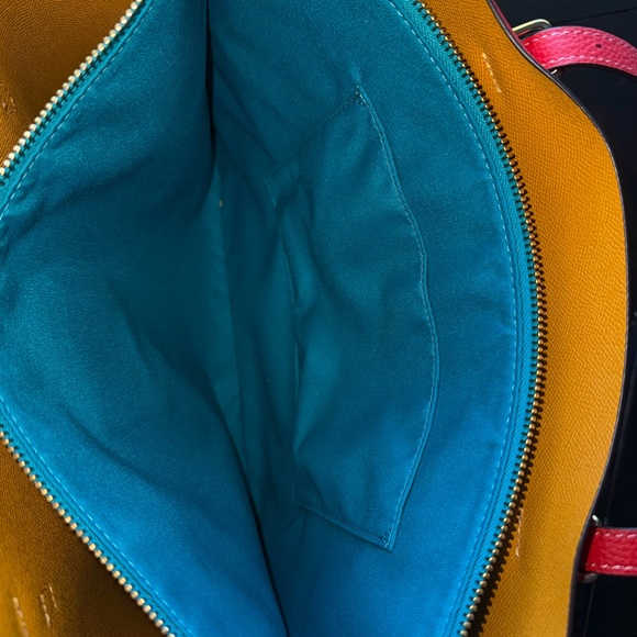 Coach Red Leather Tote Bag - Picture 7 of 12